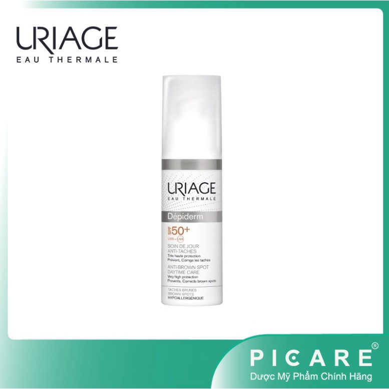 [CHÍNH HÃNG] Uriage Kem Chống Nắng Trắng Da, Ngăn Ngừa Nám Depiderm SPF50+ Soin De Jour Anti-Taches 30ml