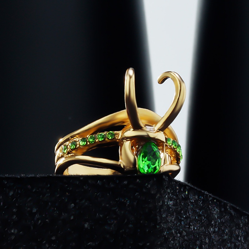 [Hàng mới về] Nhẫn đeo tay 3 trong 1 bằng hợp kim hình nón bảo hiểm flgo Thor Loki