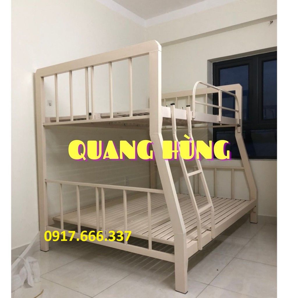 Giường tầng 1m4/1m6 sắt hộp vuông cao cấp 4x8 dành cho gia đình