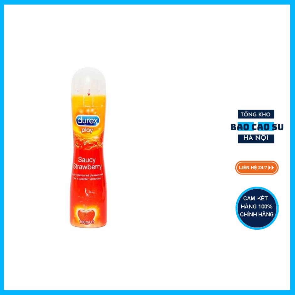 Gel Bôi Trơn Durex Play Strawberry 100ml - Hương Dâu [FreeShip – Sale khô máu] Tổng kho bao cao su Hà Nội