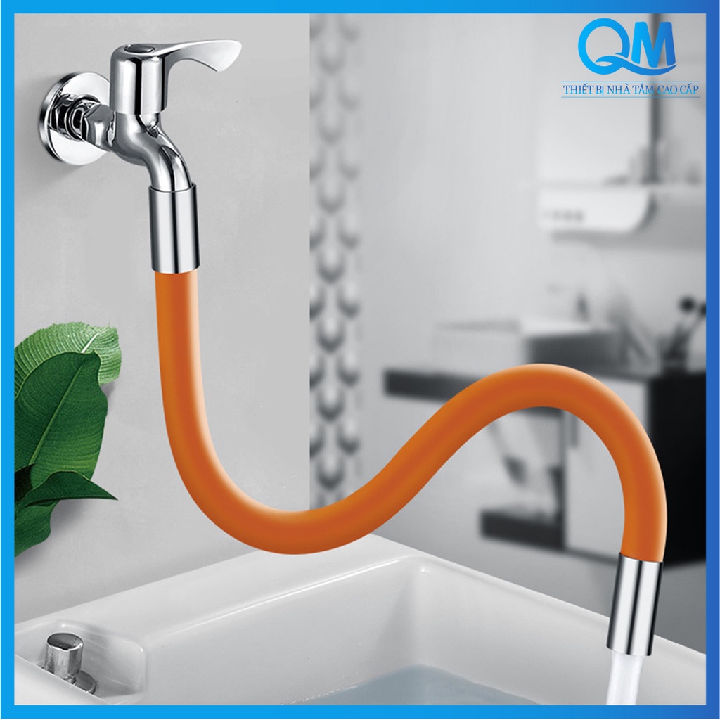 Ống nối dài vòi nước, ống nước mở rộng silicone  phi 21 xoay 720 độ linh hoạt