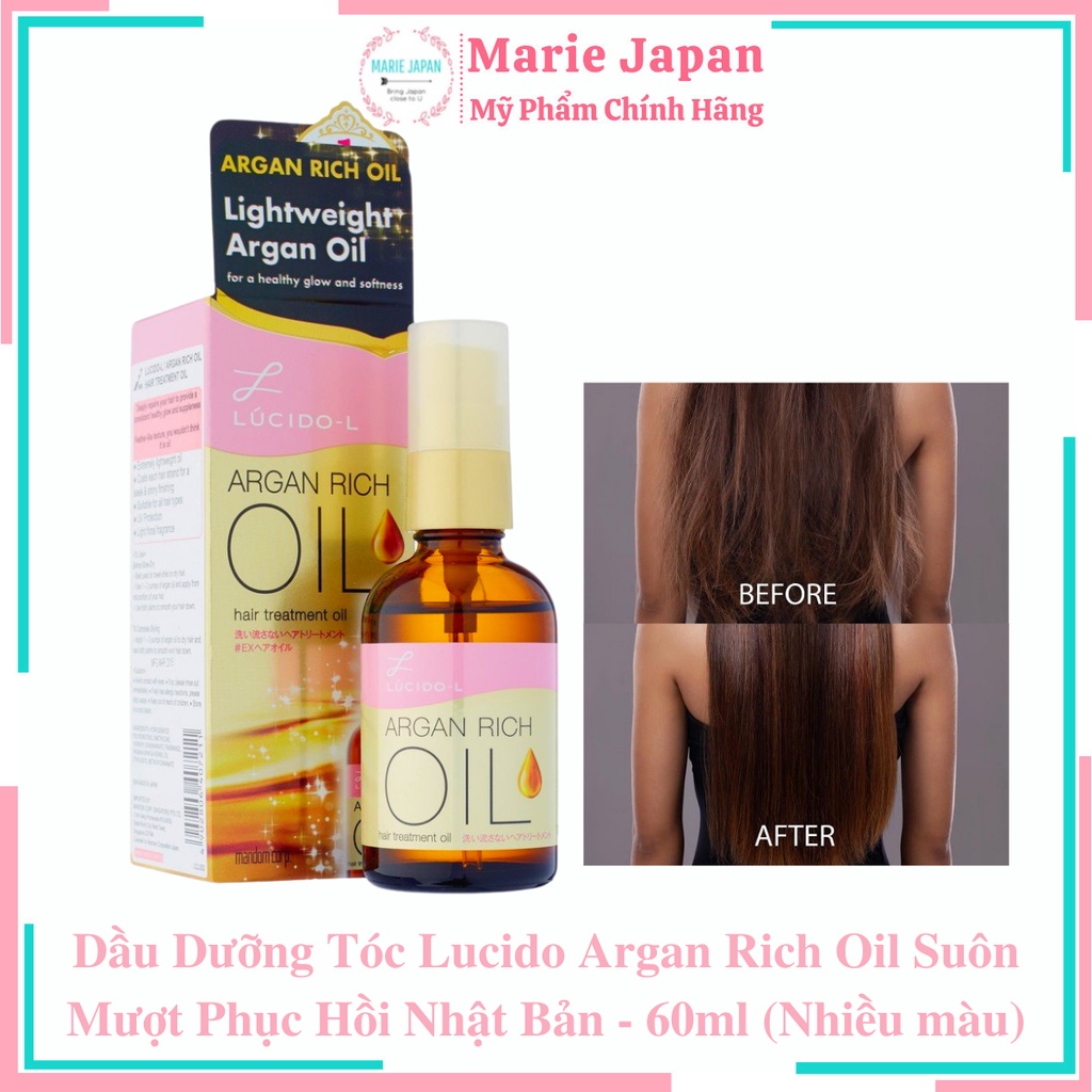 Dầu Dưỡng Tóc Lucido Argan Rich Oil Nhật Bản - Chai 60ml