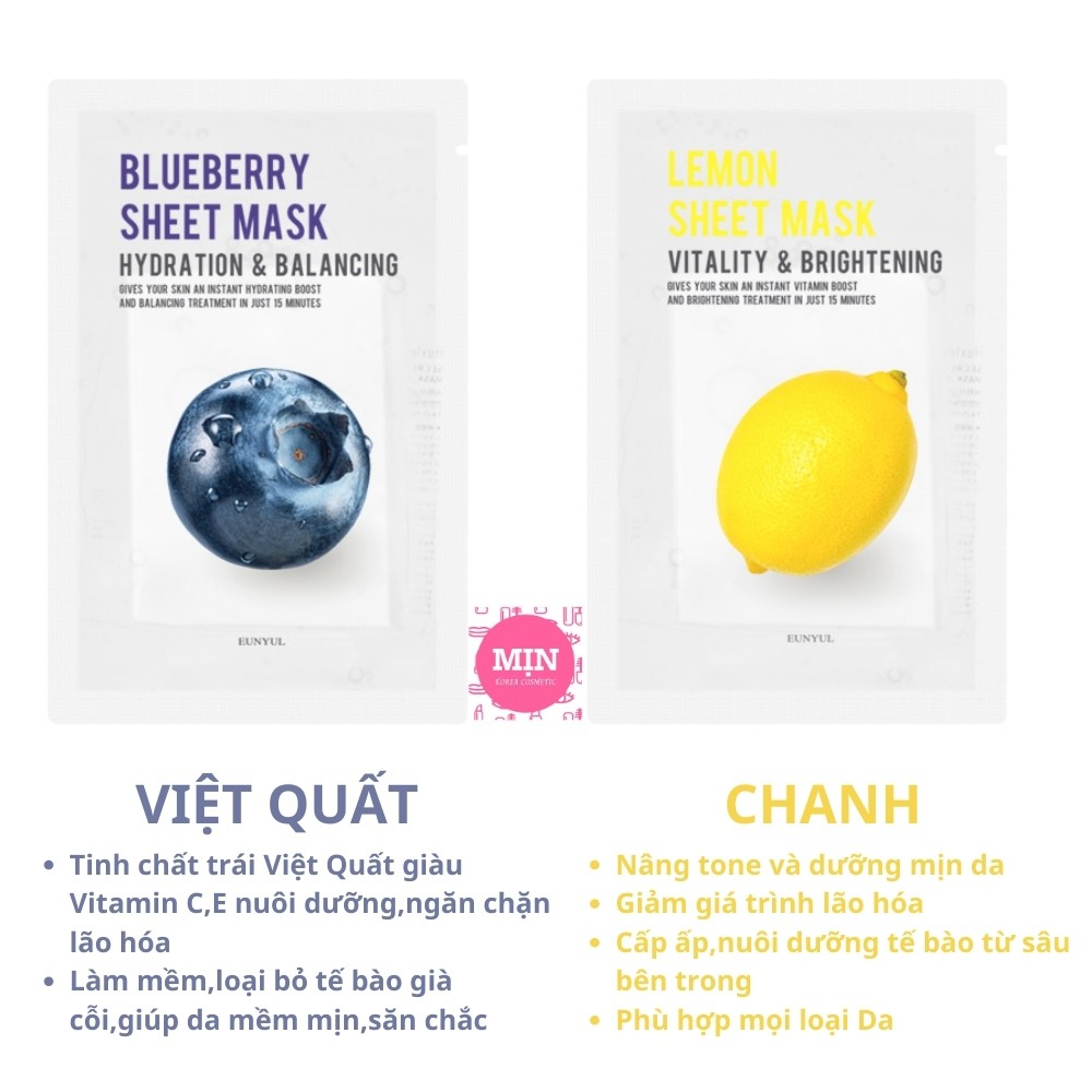 Mặt nạ cao cấp Eunyul Purity - nội địa Hàn Quốc
