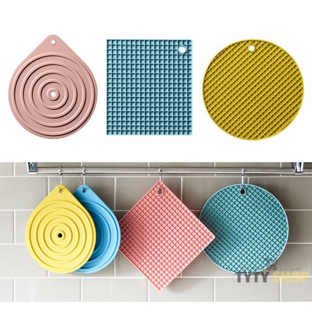 Miếng lót nồi nhấc nồi Lock&Lock bằng silicone chịu được nhiệt độ cao 200 độ C màu Pastel