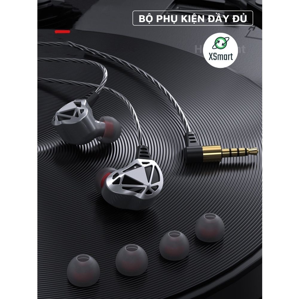 Tai Nghe Nhét Tai Có Dây Chống Ồn F5 Âm Thanh Super BASS Cực Đỉnh jack 3.5mm Dùng Cho Điện Thoại, Máy Tính, Laptop