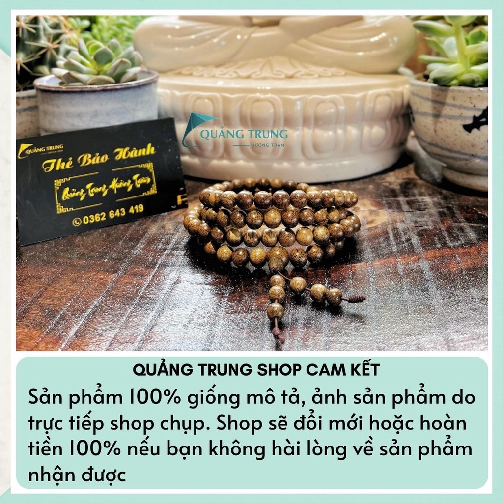 Vòng tay trầm hương 108 hạt trầm tự nhiên cao cấp - Hạt trầm 6mm 8mm bảo hành trọn đời | BigBuy360 - bigbuy360.vn
