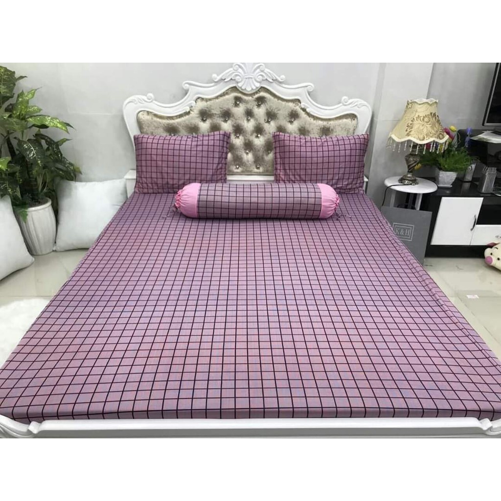Drap thun mịn mát caro 4 món