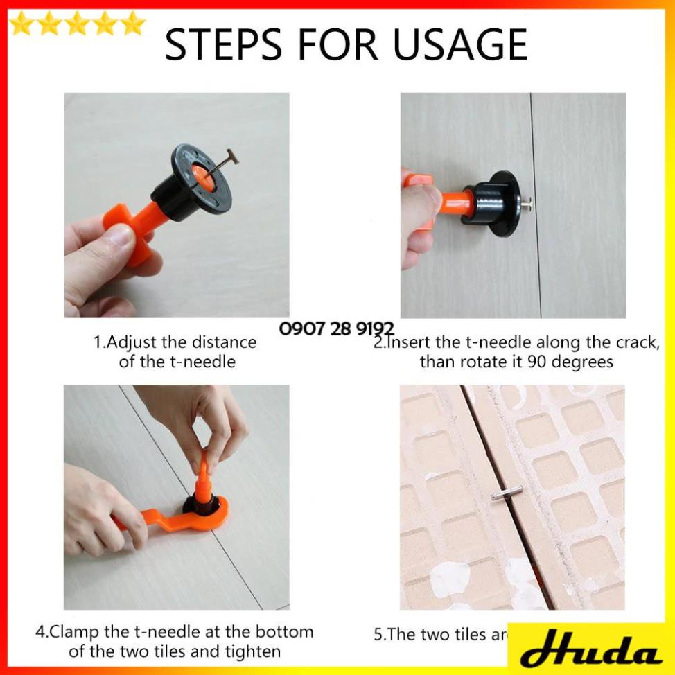 Ke cân bằng ốp lát gạch,Vít cân bằng gạch loại tái sử dụng ⭐Túi 50c tặng 100 ke nhựa lót gạch nền