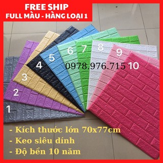 Miếng dán tường giả gạch 3d 70*77 xốp dán tường loại 1