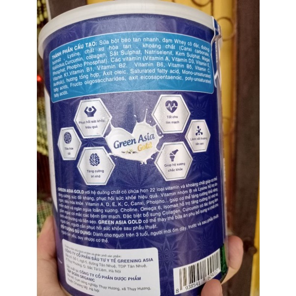 Sữa Green Asia Gold Ensure 900g Dinh Dưỡng Và Phục Hồi Sức Khỏe - DT001