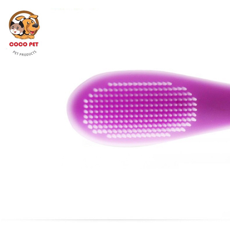 Bàn Chải Đánh Răng Cho Chó Mèo Bằng Silicon Đeo Tay, Loại Bỏ Vết Ố Răng Không Làm Tổn Thương Nướu Răng