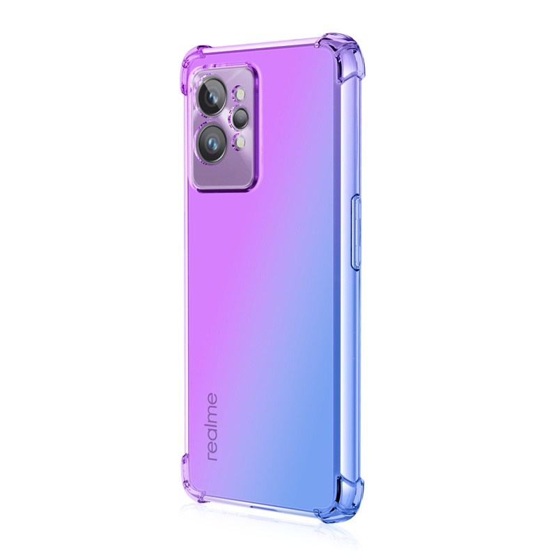 Vỏ Trong Suốt Gradient Tương Thích Cho Realme GT 2 Pro C35 NEO 2 3 GT2 8i Q3 Pro 5G Vỏ Túi Khí TPU Mềm Vỏ Điện Thoại Di Động
