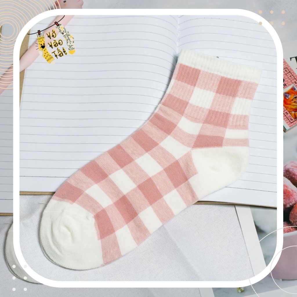 TÂT VỚ NỮ CỔ CAO HỒNG TRẮNG CỰC XINH