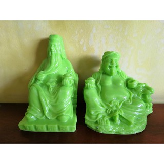 Tượng Thổ Địa Thần Tài đá đúc xanh