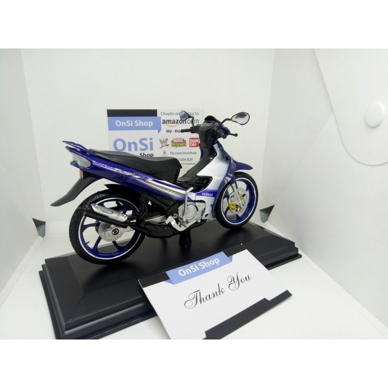 YAZ 125cc ( Y125zr ) MÔ HÌNH XE TỈ LỆ 1/12 ( XANH - TRẮNG )