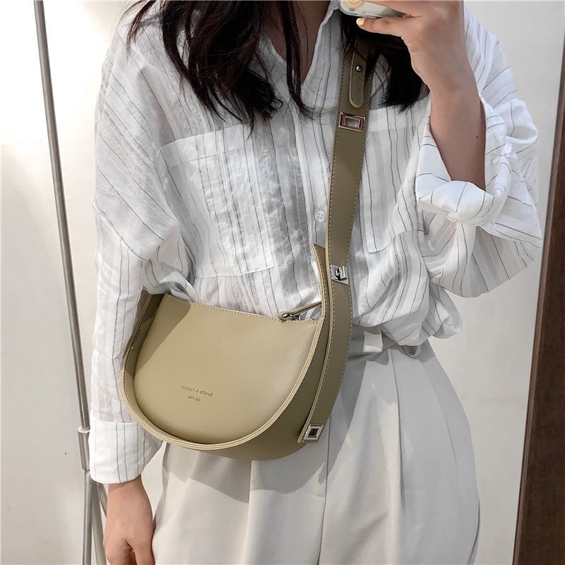 Túi Đeo JASMIN NOIR Chéo Hình Bán Nguyệt Thời Trang Nữ