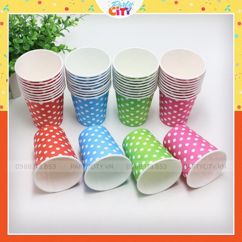 Bộ 10 Cốc Giấy Trang Trí Sinh Nhật