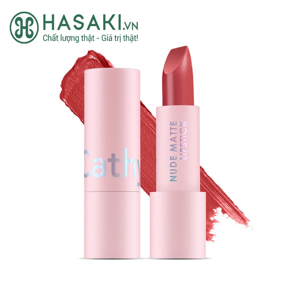 Son Thỏi Cathy Doll Mịn Lì Nude Matte Lipstick 3.5g