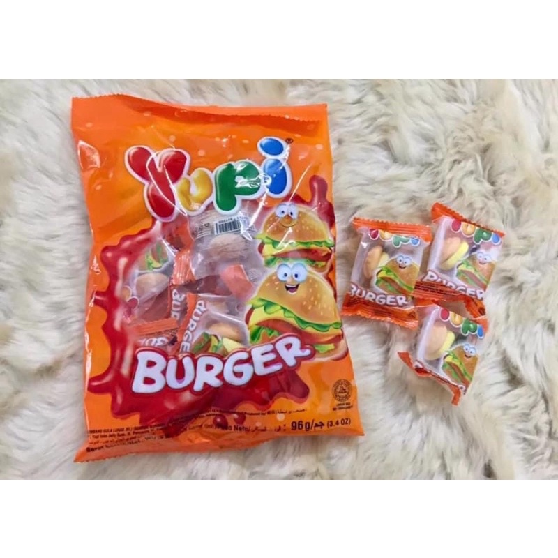 Kẹo Dẻo Yupi Hamburger gói 90g(12 cái)