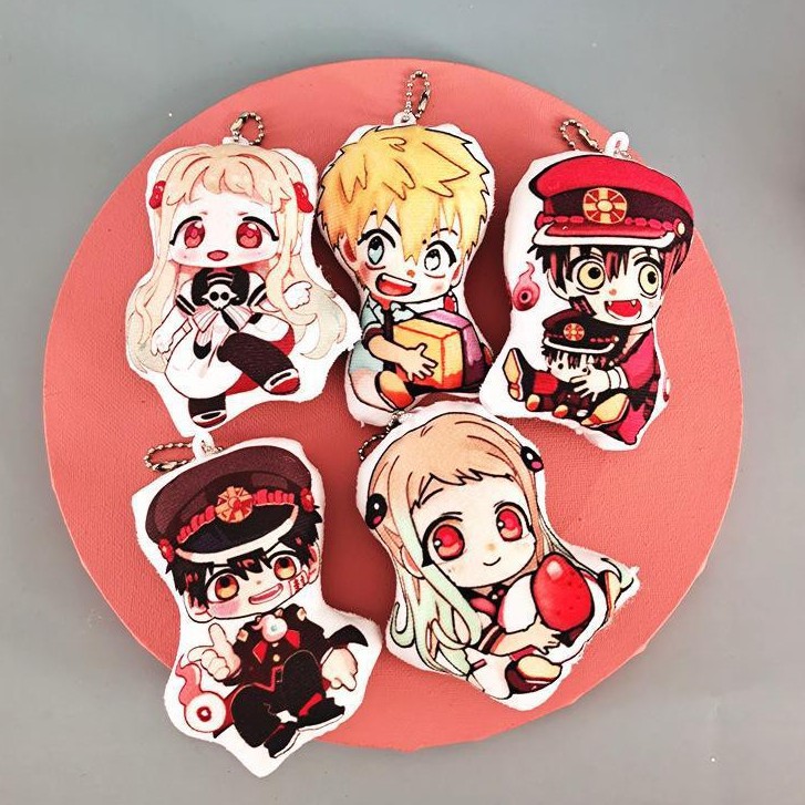 Móc khóa bông Jibaku Shounen Hanako-kun Ác quỷ trong nhà xí dạng gối in hình anime chibi quà tặng dễ thương