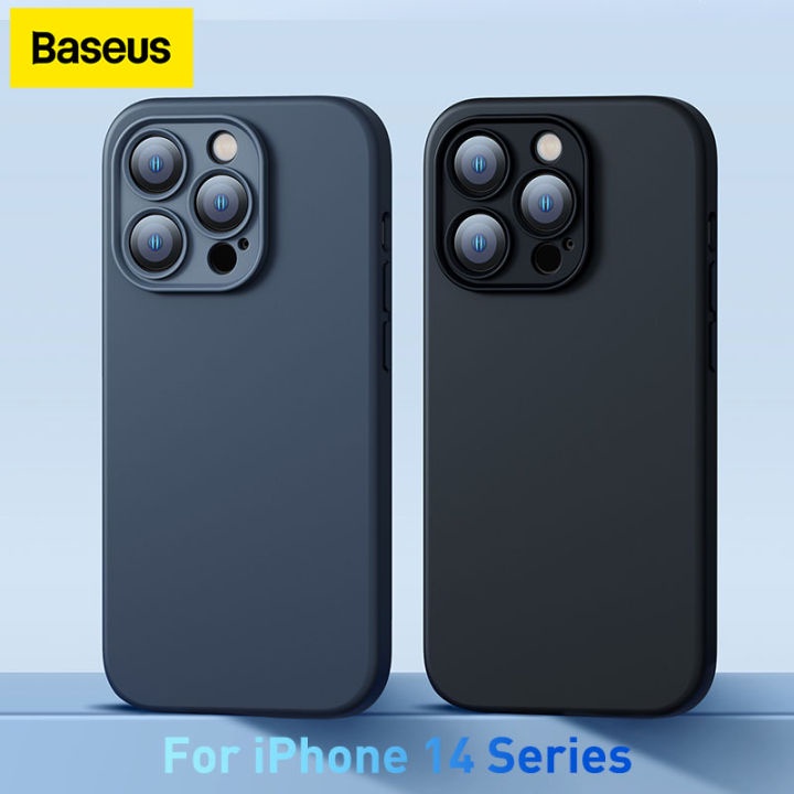 Ốp Điện Thoại Baseus Bằng Silicon Mỏng Nhẹ Kèm Kính Cường Lực Bảo Vệ Toàn Diện Cho iPhone 14 iP14 Plus Pro Max 2022