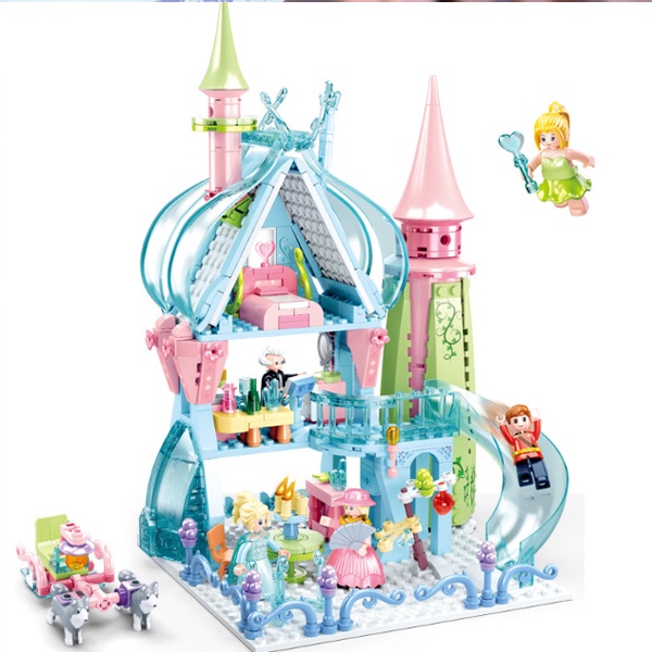 Đồ chơi Lego Lắp ráp Công chúa, Hoàng Tử và Lâu Đài Tuyết  phát triển tư duy, thông minh cho bé
