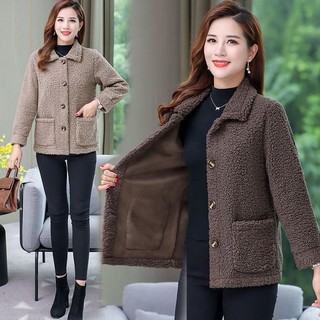 🐏 Áo khoác lông cừu cho bà cho mẹ 3 lớp bông siêu ấm (MS A104)