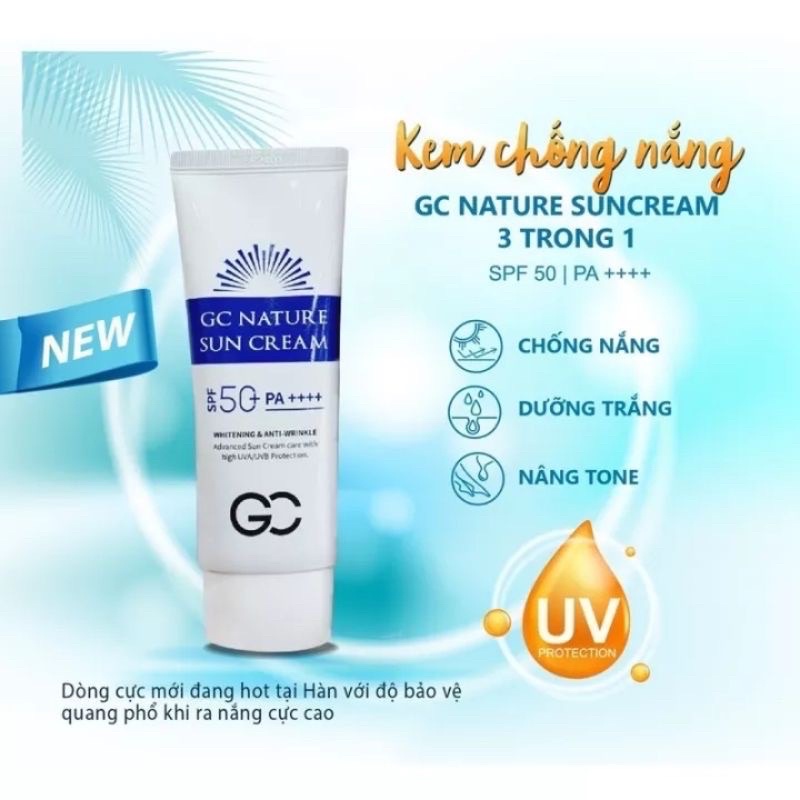 Kem Chống Nắng GC Nature Sun Cream SPF 50+ PA++++ 60ml Hàn Quốc
