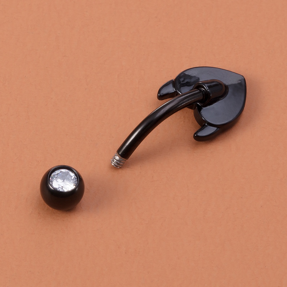 Khuyên RốN HìNh Tim BằNg ThéP Không Gỉ ThờI Trang