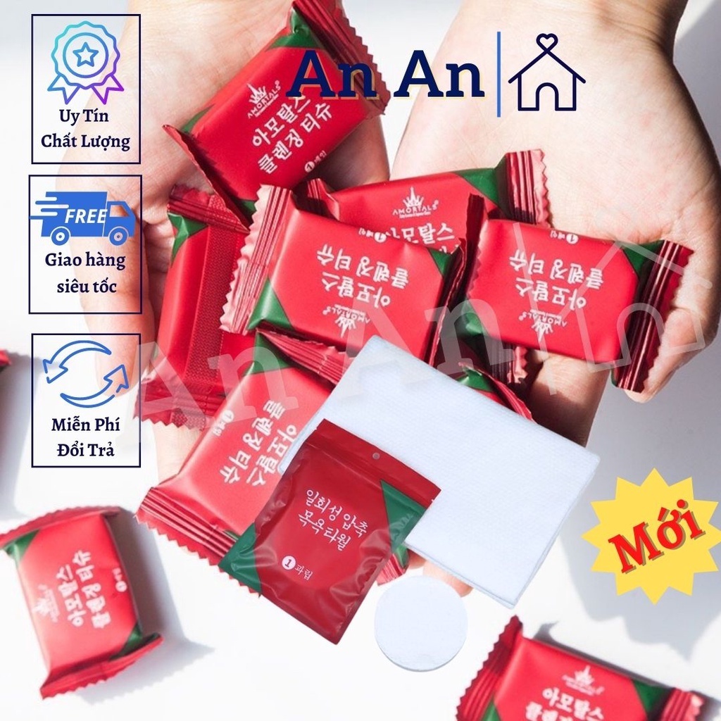 Khăn Giấy Nén Dạng Viên Kẹo Hàn Quốc , Khăn Lau Mặt Du Lịch - An Ann