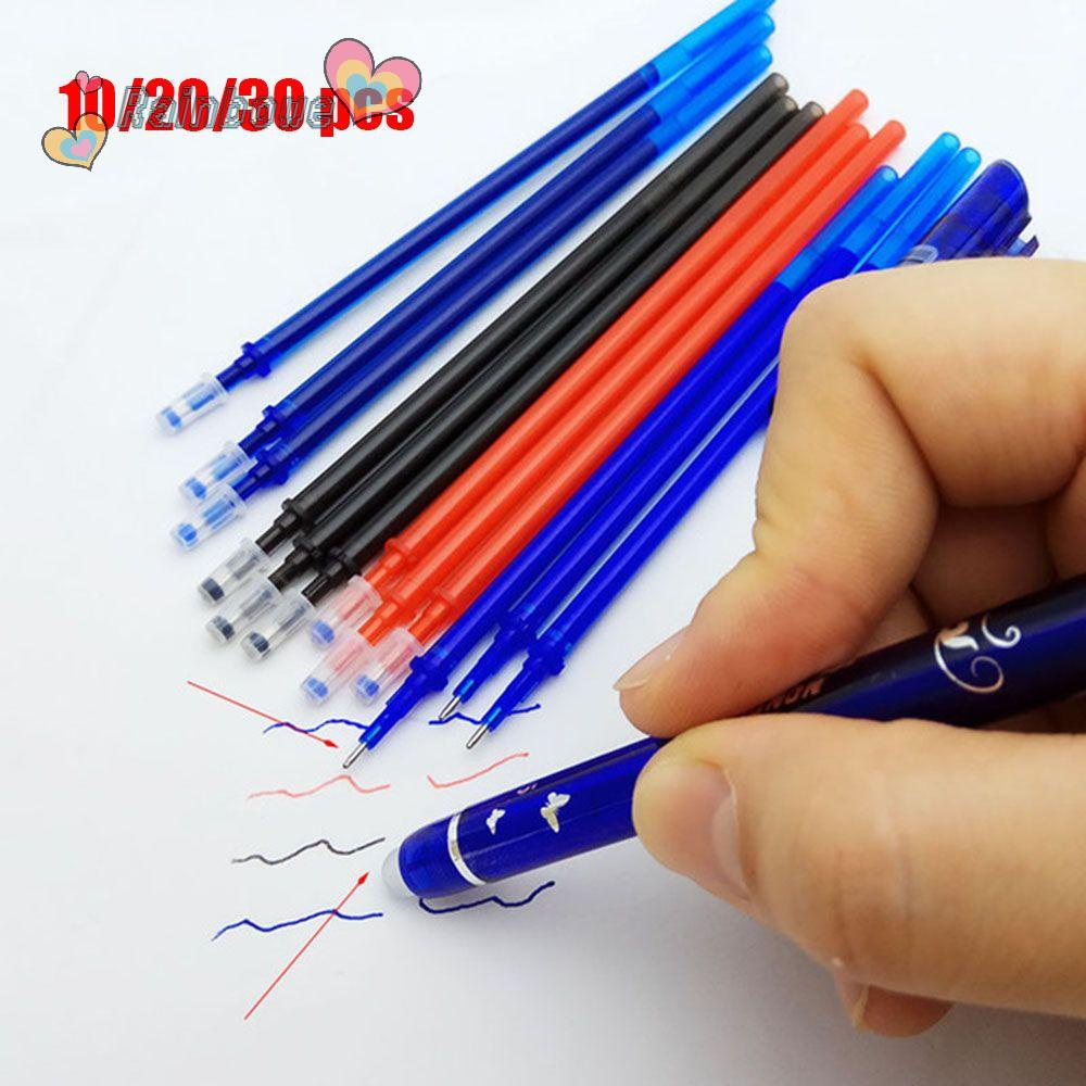 RAINBOW 10/20/30Pcs 0.5mm Hot Neutral Ink School Roller Ball Erasable Pen Refill Office New Signature Blue Black Red Child Gel Pen