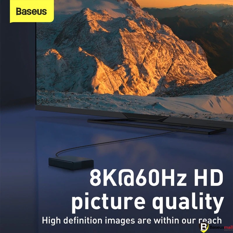Baseus -BaseusMall VN Cáp HDMI 2.1 8K hợp kim cao cấp Baseus High Definition Series (HDMI to HDMI Cable , 8K Video Adap