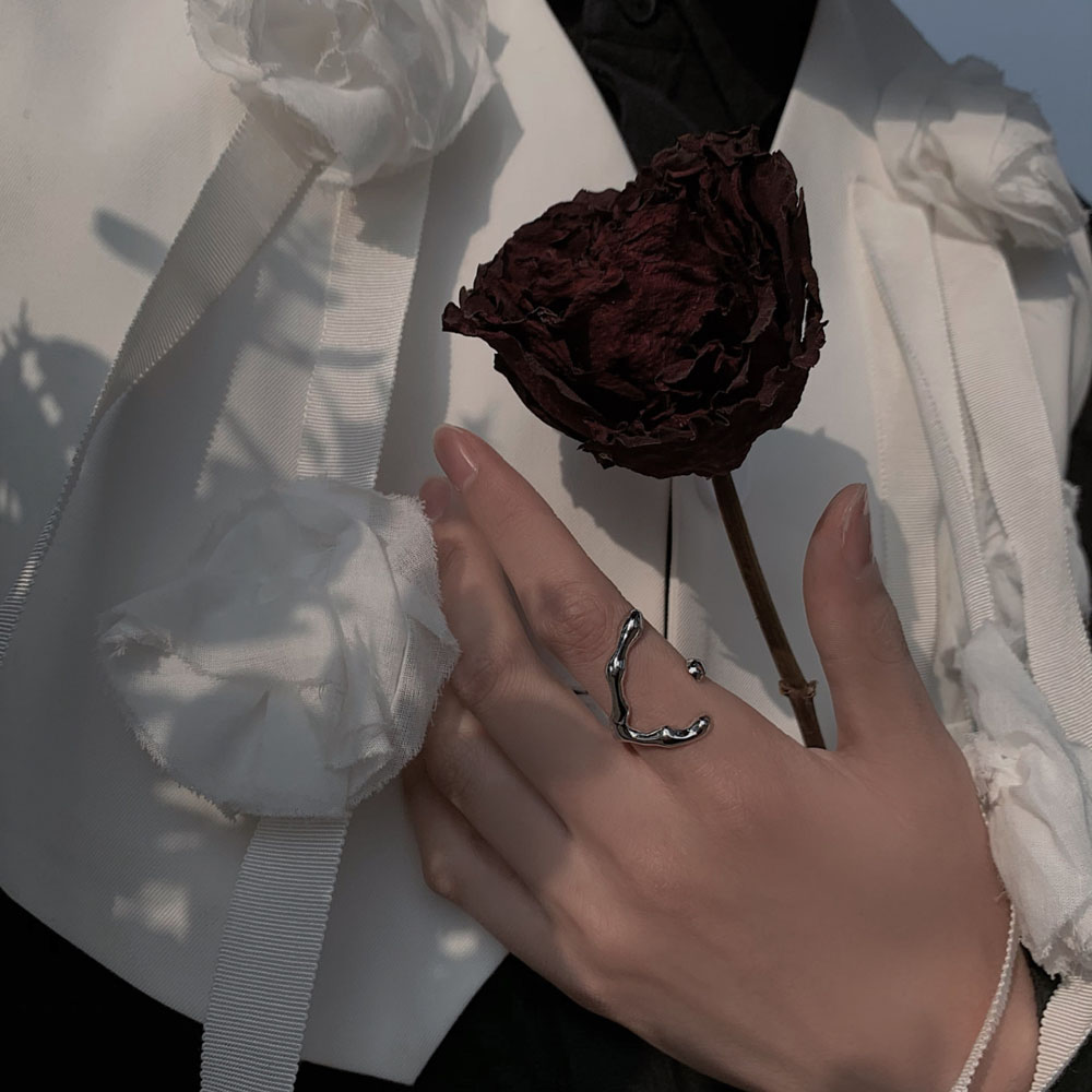 Nhẫn dạng hở bất đối xứng cá tính dành cho nam và nữ