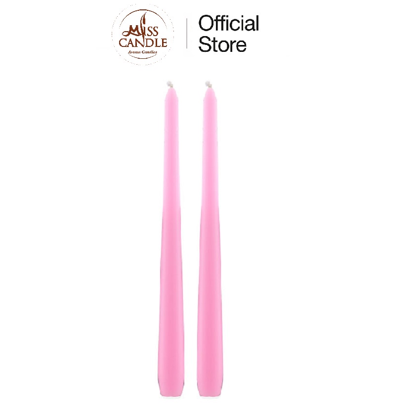 Nến thơm túi 2 cây taper Miss Candle NQM2387 (Chọn màu)