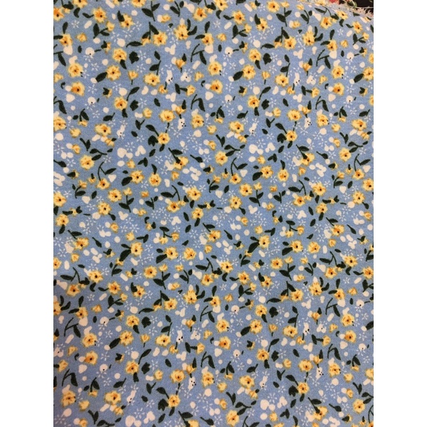 Vải lụa Nhật hoa nhí cao cấp may váy hoa siêu cưng