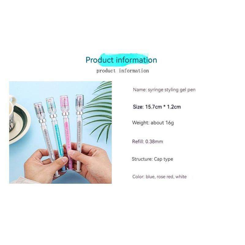 1 Bút Mực Gel Hình Kim Tiêm 0.38mm