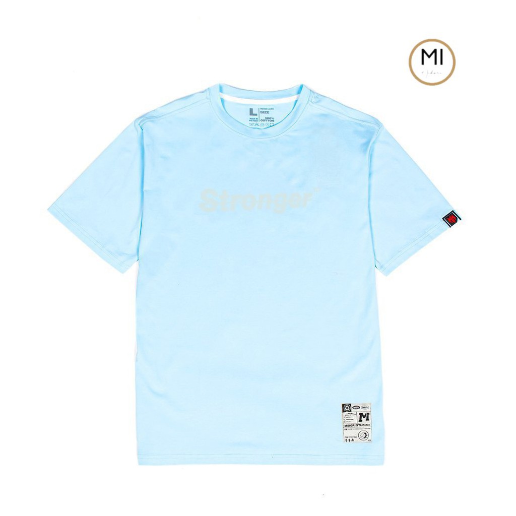 Áo thun nam nữ Phông Unisex tay lỡ form rộng Stronger phản quang Local Brand Mi Midori