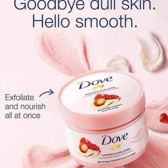 ✅ [Hàng Úc] Tẩy da chết body DOVE EXFOLIATING BODY POLISH [ÚC] 298gr [Nhập khẩu chính hãng] đủ mùi