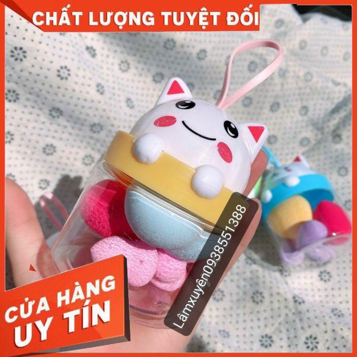 Bông mút hũ hồ lô   bông phấn mềm mịn, dễ tán không vón cục