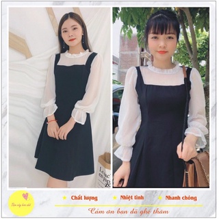 ĐẦM YẾM PHỐI TAY VOA TRẮNG NHẸ XINH MAY LIỀN