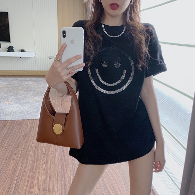 SUXI Áo Thun Nữ Tay Ngắn Dáng Rộng