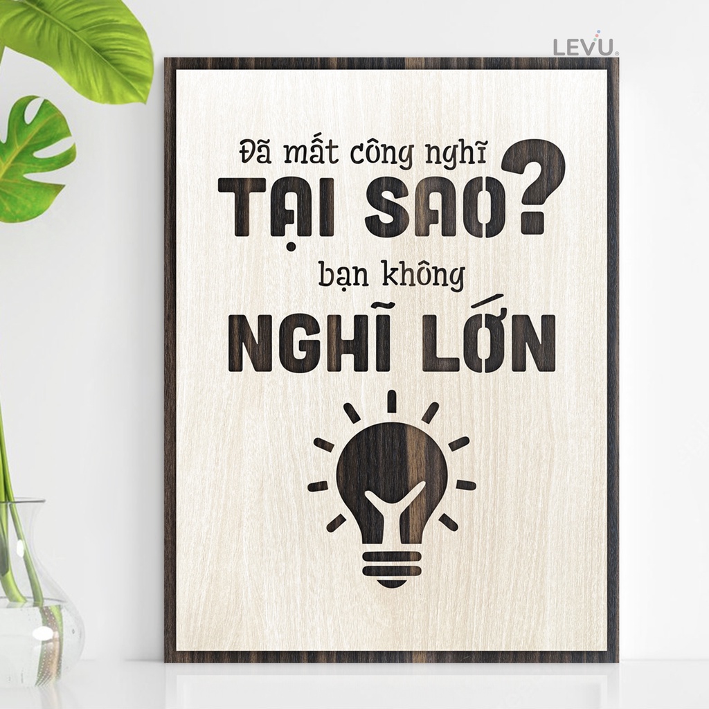 [Tranh Gỗ DIY] Câu nói hay truyền cảm hứng phát triển bản thân LEVU037