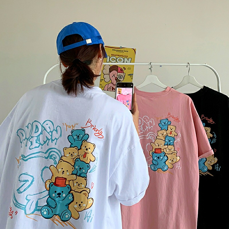 Áo thun tay lỡ nam nữ, áo phông unisex form rộng chất cotton mát mịn thấm hút mồ hôi in hình ANDA | BigBuy360 - bigbuy360.vn