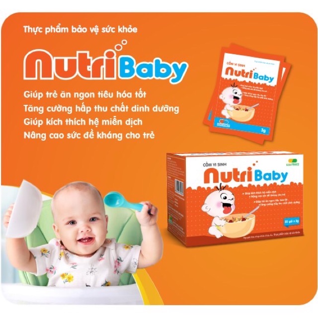 Cốm Vi Sinh Nutribaby - Giúp bé ăn Ngon, Tăng cường sức đề Kháng, Tăng cường chức năng hô hấp