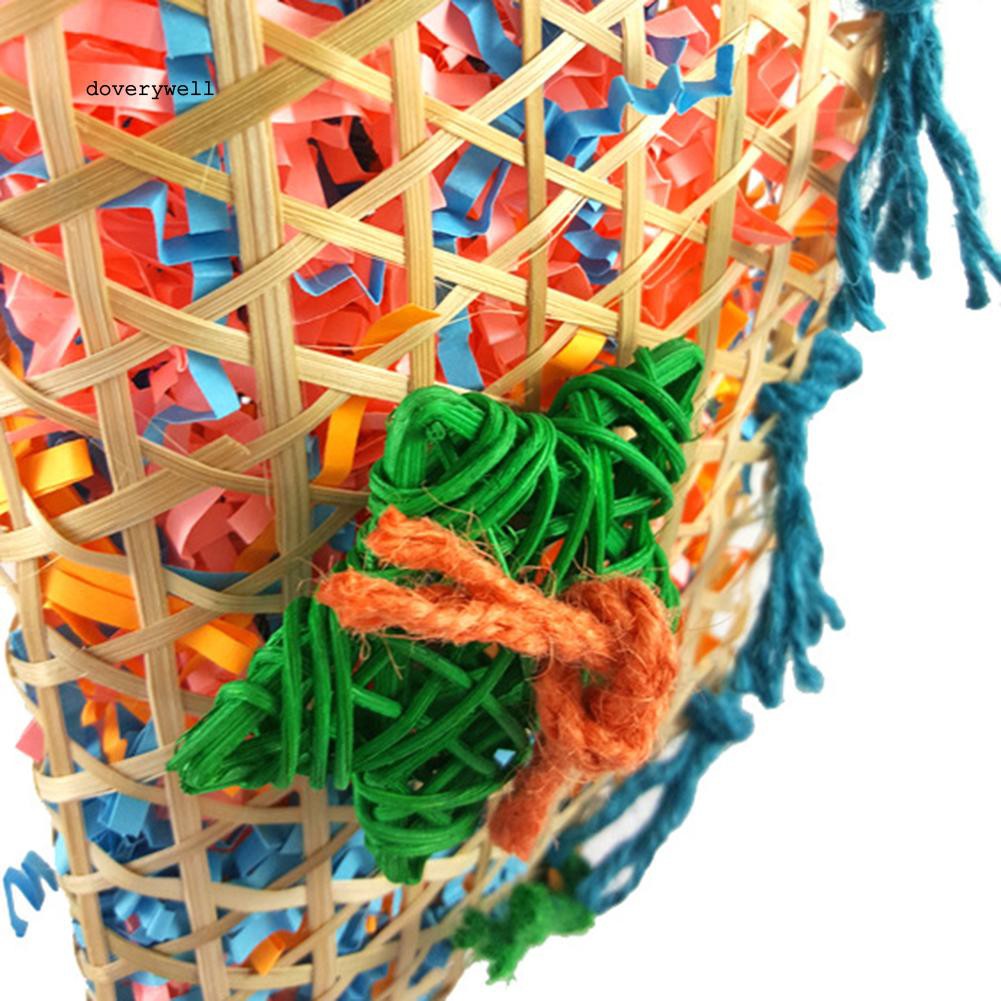 Dây treo đồ chơi nhiều màu sắc cho vẹt cưng