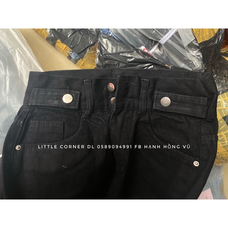 Quần baggy jean trơn quảng châu quần jean nữ ống suông lưng cao ulzzang kèm ảnh thật