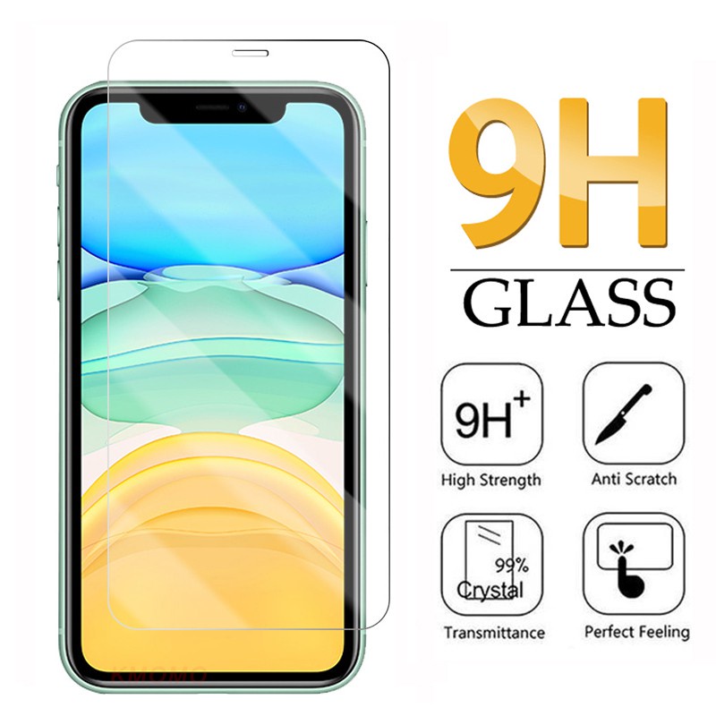 Ốp Điện Thoại Kính Cường Lực 9H Trong Suốt Cho iPhone 11 12 13 14 Pro Max Plus Mini X XS XR Max 6 6S 7 8 Plus SE