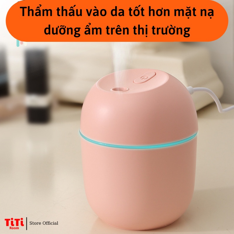 Máy phun sương mini tạo ẩm khuếch tán tinh dầu giúp thư giãn thoải mái giảm stress dung tích 260ml TiTi Room