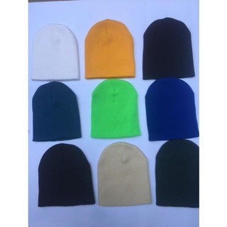 Mũ Len Beanie Trơn Dáng Ngắn 21cm.