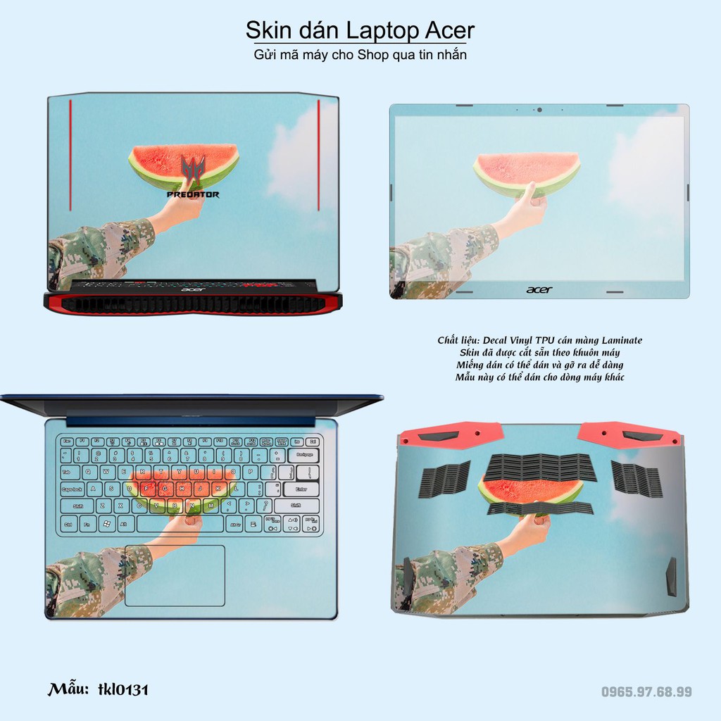 Skin dán Laptop Acer in hình thiết kế nhiều mẫu 3 (inbox mã máy cho Shop)